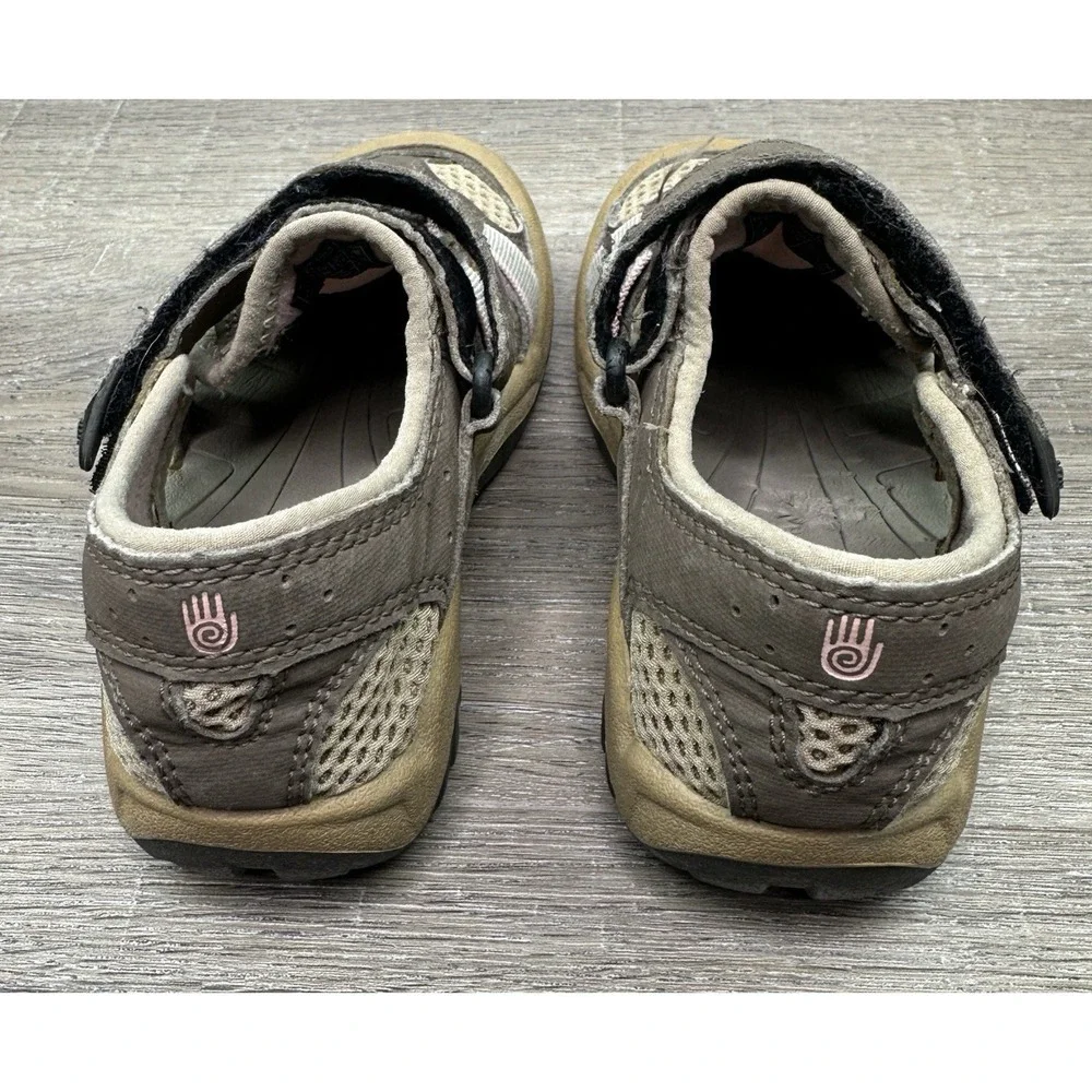 TEVA Taupe Pink Water Beach Sandal Shoes Toddler Girls Size 11 Hook Loop